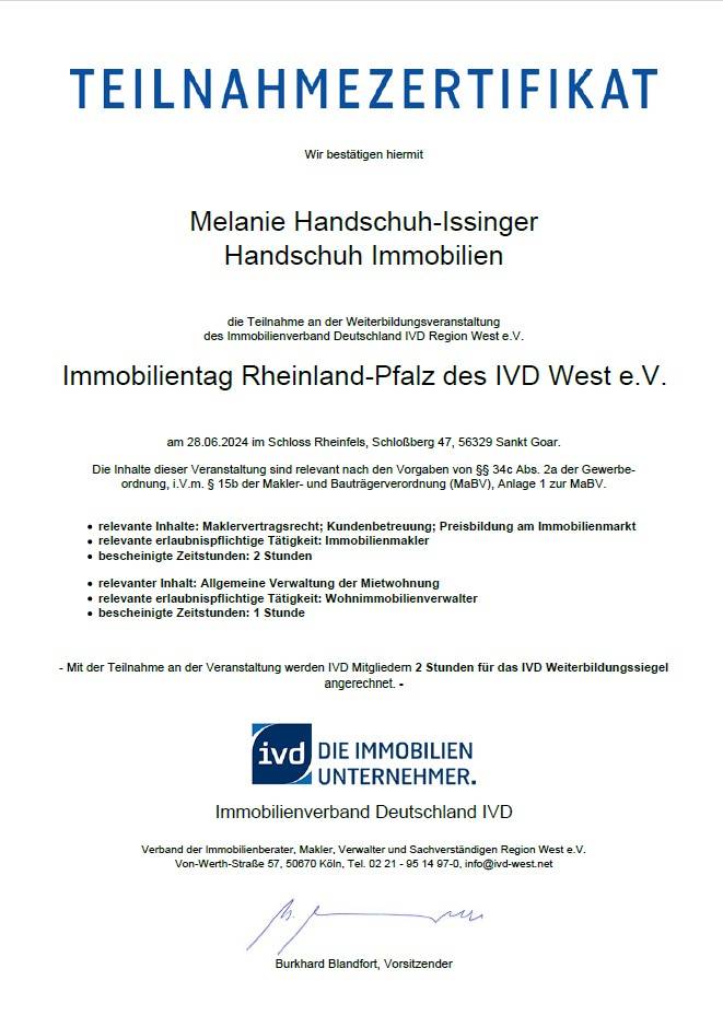 Immobilientag Rheinland-Pfalz des IVD West e.V.