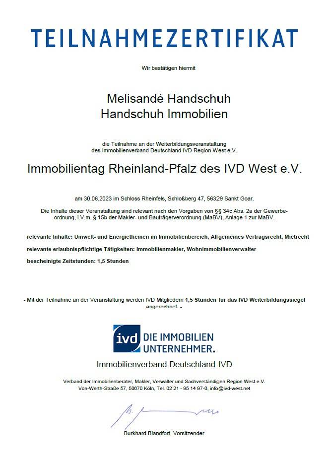 Immobilientag Rheinland-Pfalz des IVD West e.V.