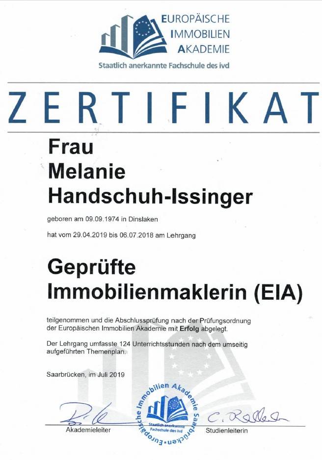 gepr. Immobilienmaklerin (EIA)