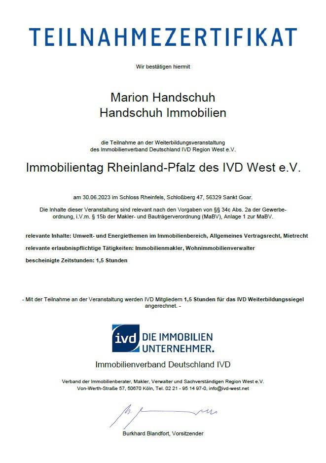 Immobilientag Rheinland-Pfalz des IVD West e.V.