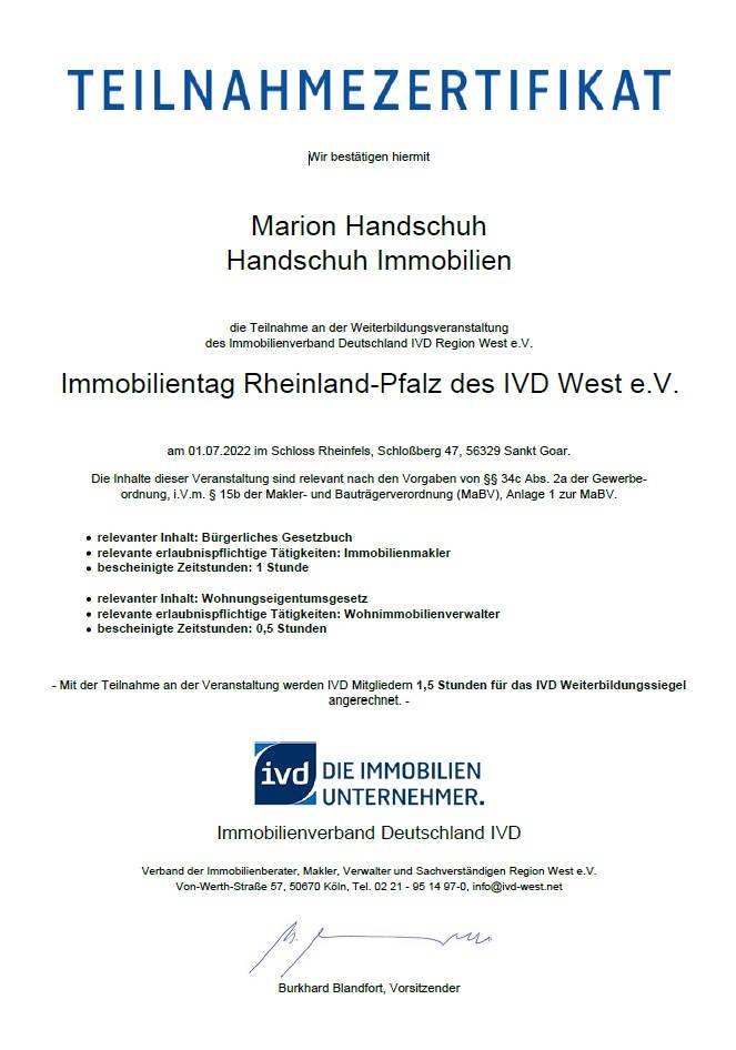 Immobilientag Rheinland-Pfalz des IVD West e.V.