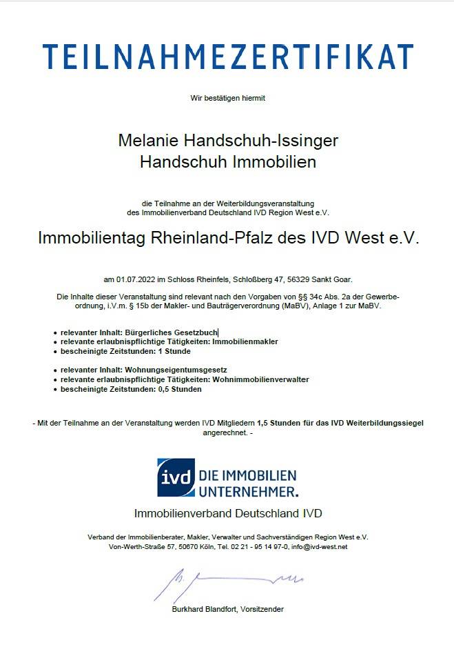 Immobilientag Rheinland-Pfalz des IVD West e.V.