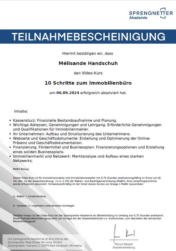 10 Schritte zum Immobilienbüro