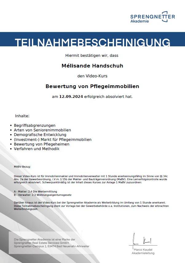 Bewertung von Pflegeimmobilien