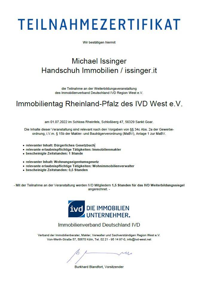 Immobilientag Rheinland-Pfalz des IVD West e.V.