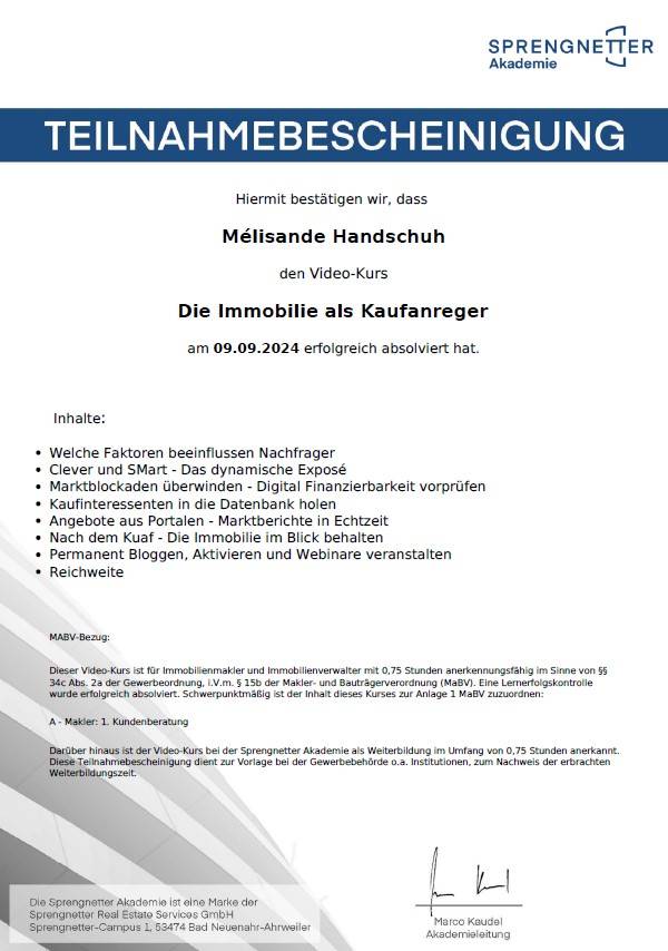 Die Immobilie als Kaufanreger