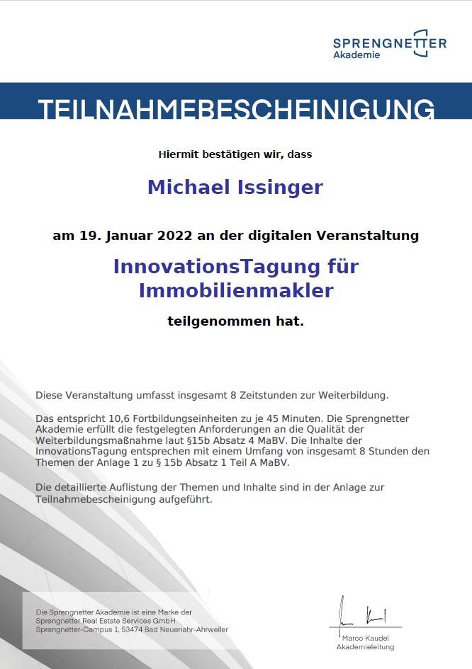 InnovationsTagung für Immobilienmakler