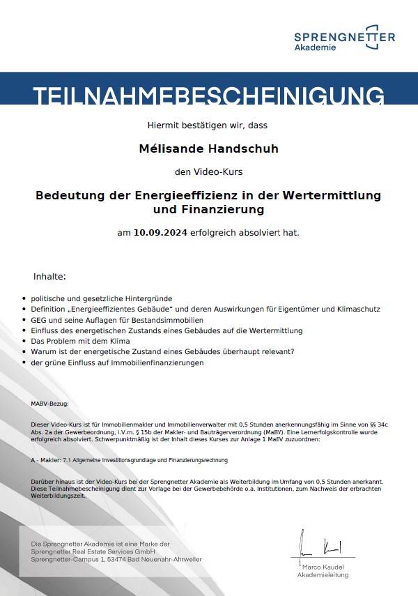 Bedeutung der Energieeffizienz in der Wertermittlung und Finanzierung